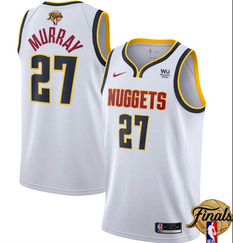 Nuggets 27 Jamal Murray White Nike 2023 Finals Patch Association Edition Swingman Jersey