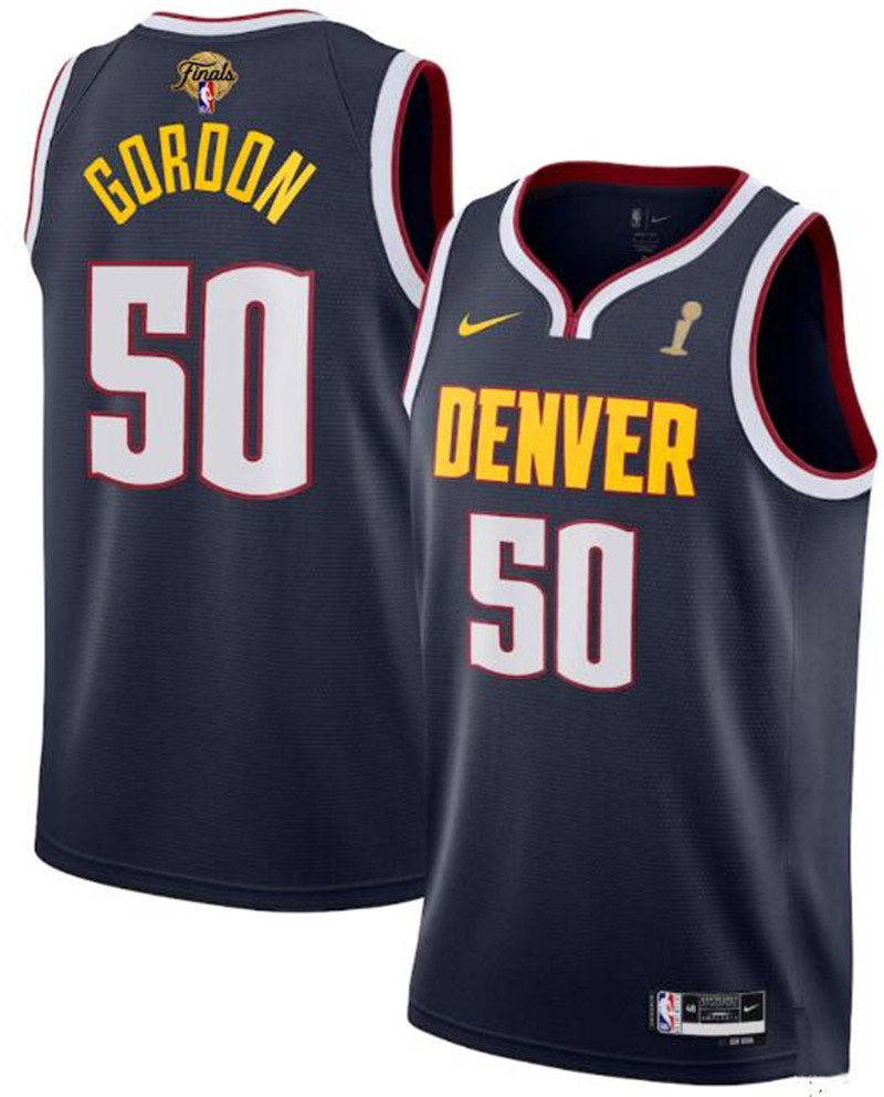 Nuggets 50 Aaron Gordon Navy Nike 2023 Finals Champions Swingman Jersey