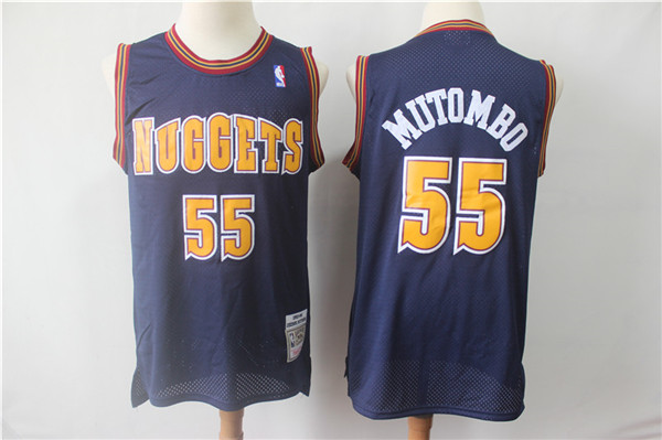 Nuggets 55 Dikembe Mutombo Navy Swingman Jersey