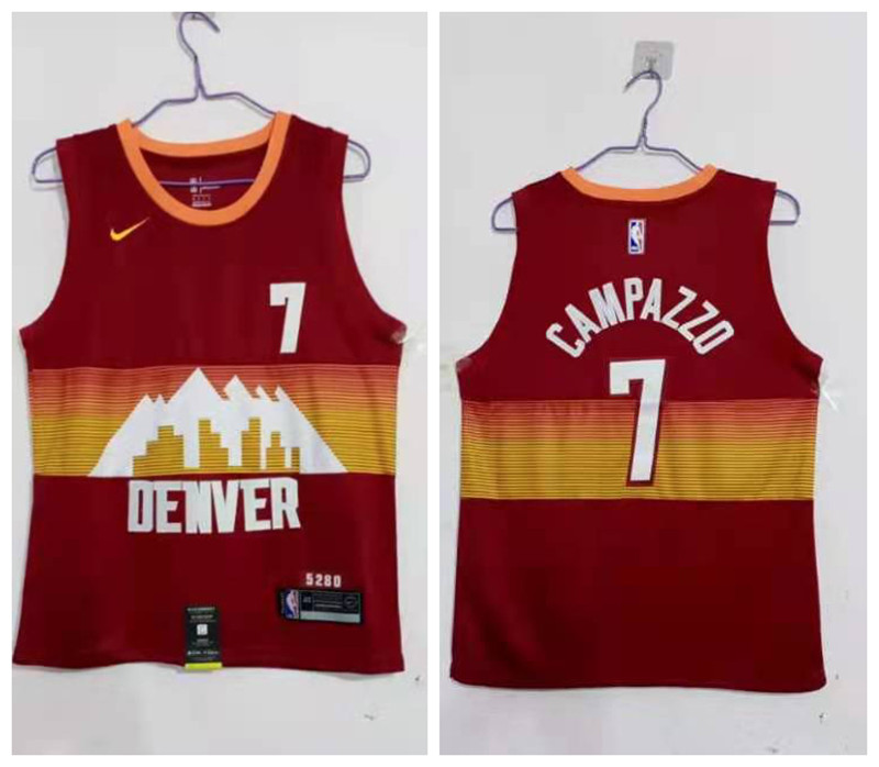 Nuggets 7 Facundo Campazzo Red 2020 21 City Edition Nike Swingman Jersey