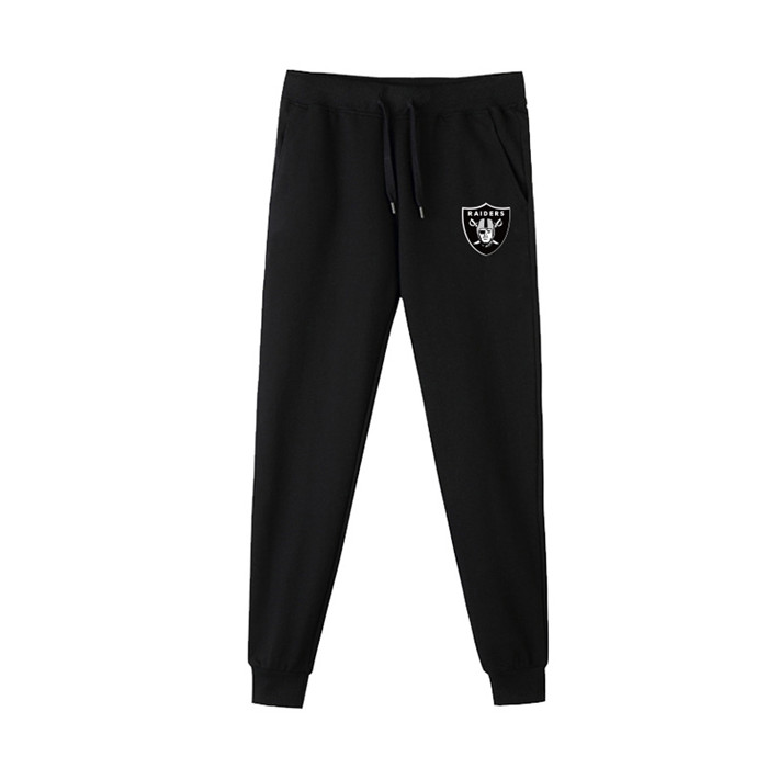 Oakland Raiders Black Men's Winter Thicken NFL Sports Pant