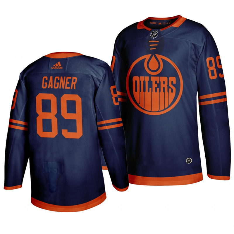 Oilers 89 Sam Gagner Navy 50th anniversary Adidas Jersey