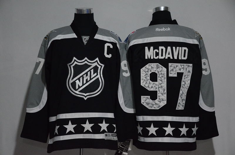 Oilers 97 Connor McDavid 2017 All Star Black Stitched NHL Jersey