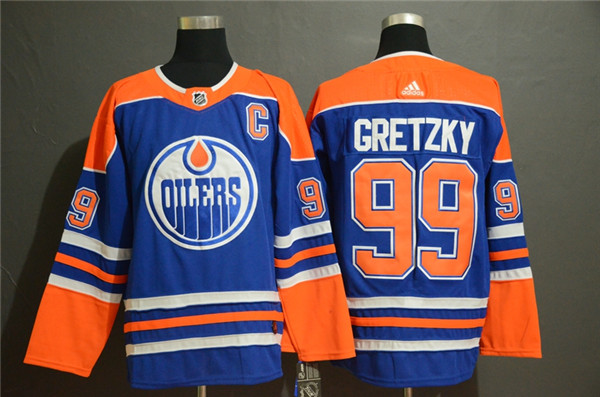 Oilers 99 Wayne Gretzky Royal  Jersey
