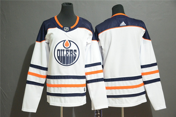 Oilers Blank White Youth  Jersey