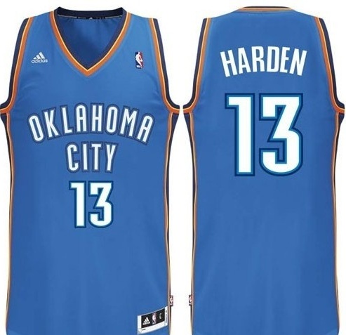 Oklahoma City Thunder 13 James Harden Revolution 30 Swingman Road Jersey