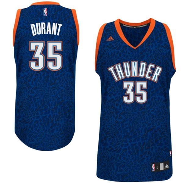 Oklahoma City Thunder 35 Kevin Durant Crazy Light Leopard Swingman Jersey