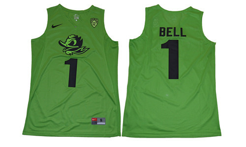 Oregon Ducks 1 Jordan Bell Green College Basketball Jersey