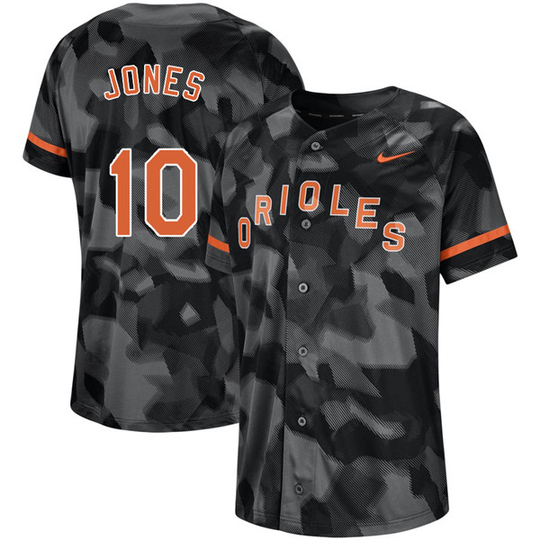 Orioles 10 Adam Jones Black Camo Fashion Jersey