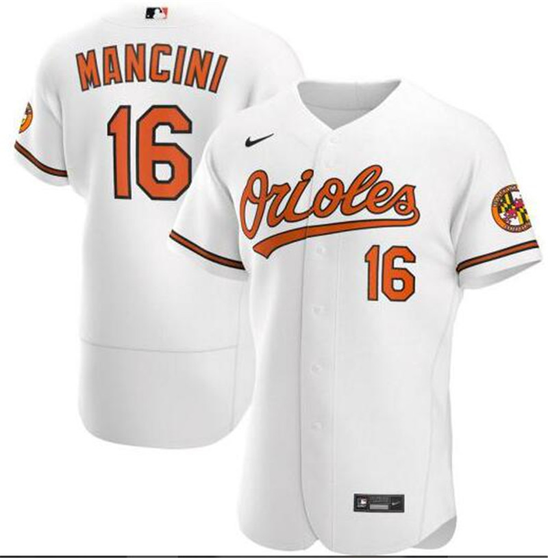 Orioles 16 Trey Mancini White Nike 2020 Flexbase Jersey