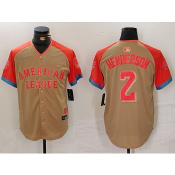 Orioles 2 Henderson Cream 2024 All Star Nike Cool Base Men Jersey