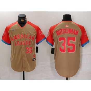 Orioles 35 Adley Rutschman Cream 2024 All Star Nike Cool Base Men Jersey