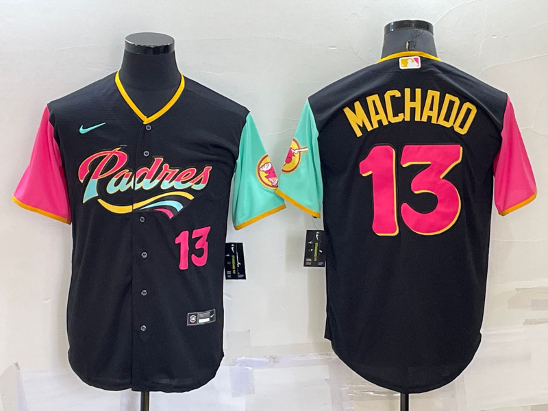 Padres 13 Manny Machado Black Nike 2022 City Connect Cool Base Jerseys