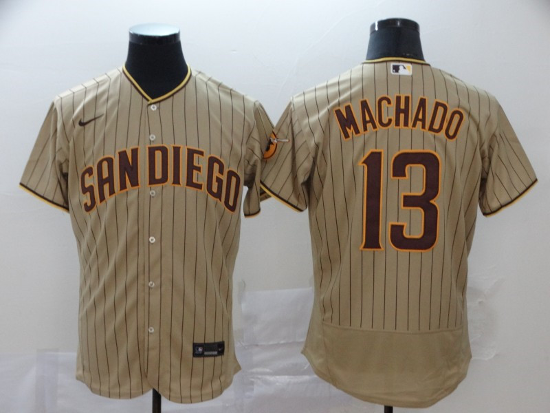 Padres 13 Manny Machado Gray Nike 2020 Flexbase Jersey