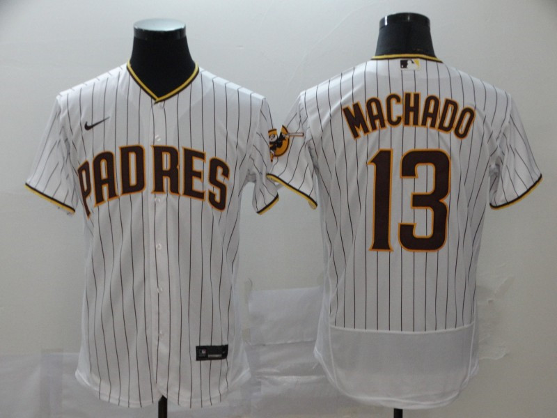 Padres 13 Manny Machado White Nike 2020 Flexbase Jersey