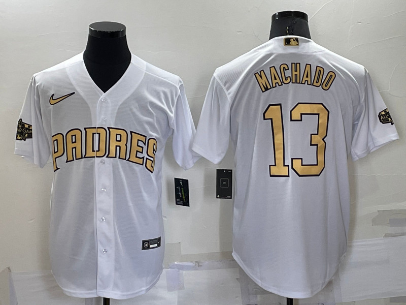 Padres 13 Manny Machado White Nike 2022 MLB All Star Cool Base Jersey