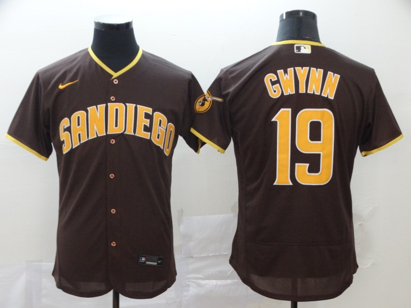 Padres 19 Tony Gwynn Brown Nike 2020 Flexbase Jersey