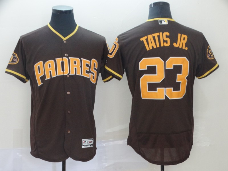 Padres 23 Fernando Tatis Jr. Brown 50th Anniversary FlexBase Jersey