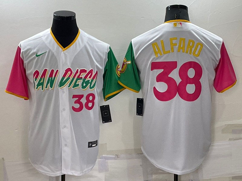 Padres 38 Jorge Alfaro White Nike 2022 City Connect Cool Base Jerseys