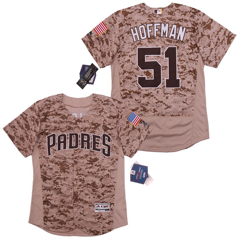 Padres 51 Trevor Hoffman Camo Flexbase Jersey