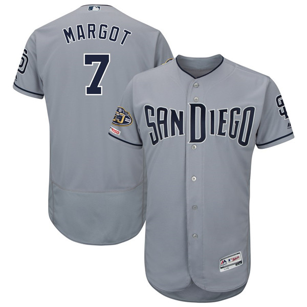 Padres 7 Manuel Margot Gray 50th Anniversary and 150th Patch FlexBase Jersey