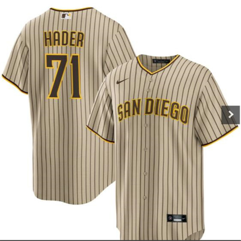 Padres 71 Josh Hader Brown Nike Cool Base Jersey