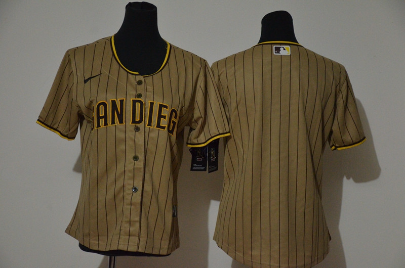 Padres Blank White Brown Cool Base Jersey