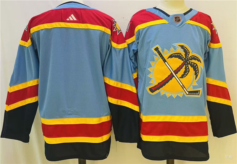 Panthers Blank Blue Reverse Retro Adidas Jersey