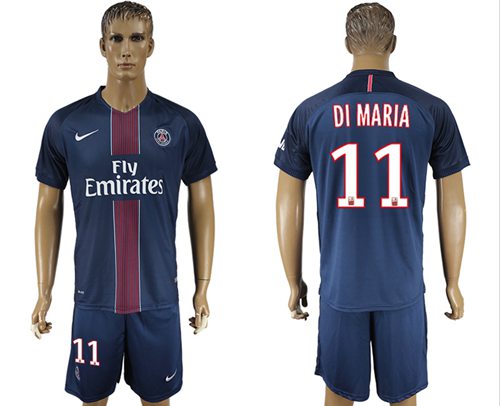 Paris Saint Germain 11 Di Maria Home Soccer Club Jersey