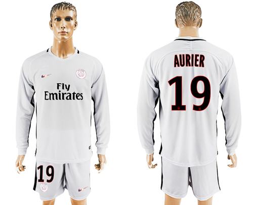 Paris Saint Germain 19 Aurier Sec Away Long Sleeves Soccer Club Jersey