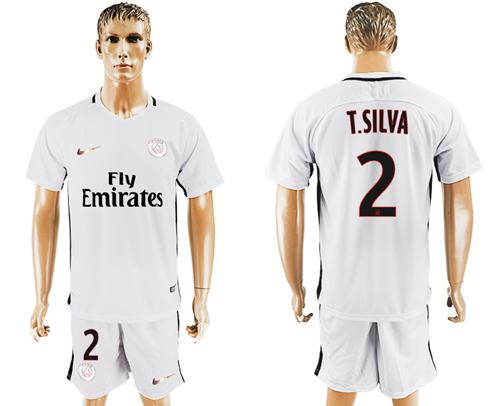 Paris Saint Germain 2 T Silva Sec Away Soccer Club Jersey