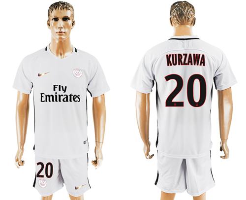 Paris Saint Germain 20 Kurzawa Sec Away Soccer Club Jersey