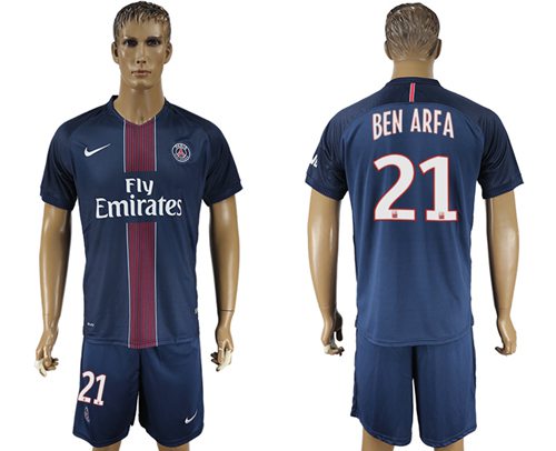 Paris Saint Germain 21 Ben Arfa Home Soccer Club Jersey