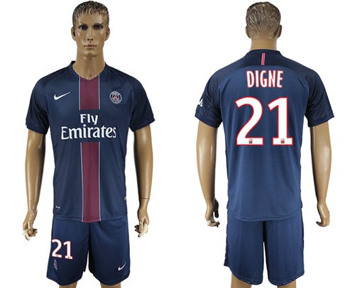 Paris Saint Germain 21 Digne Home Soccer Club Jersey