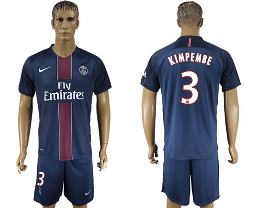 Paris Saint Germain 3 Kimpembe Home Soccer Club Jersey