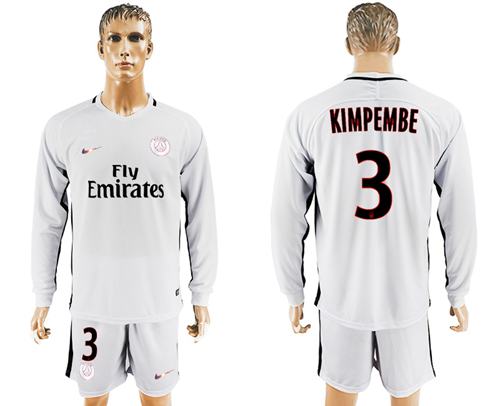 Paris Saint Germain 3 Kimpembe Sec Away Long Sleeves Soccer Club Jersey