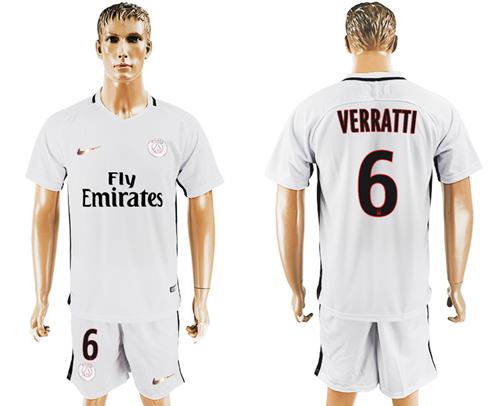 Paris Saint Germain 6 Verratti Sec Away Soccer Club Jersey