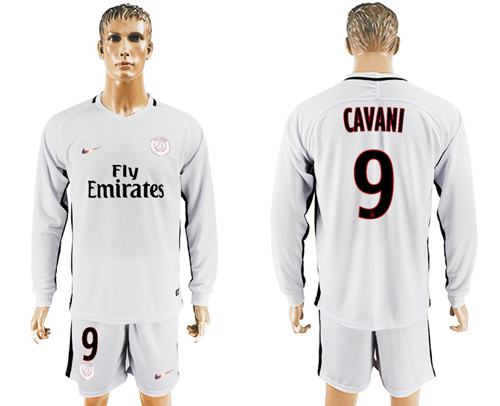 Paris Saint Germain 9 Canavi Sec Away Long Sleeves Soccer Club Jersey