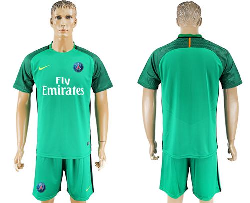 Paris Saint Germain Blank Green Goalkeeper Soccer Club Jersey