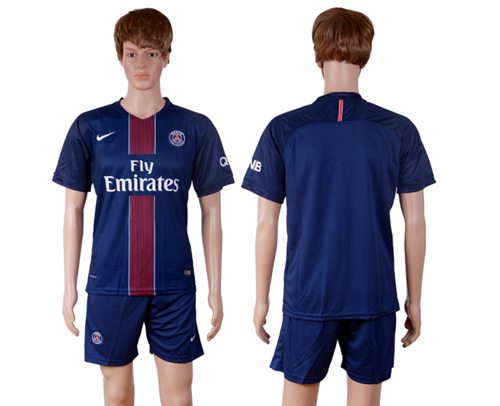 Paris Saint Germain Blank Home Soccer Club Jersey