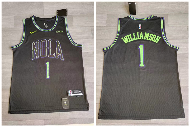 Pelicans 1 Zion Williamson Black Nike 2023 24 City Edition Swingman Jersey