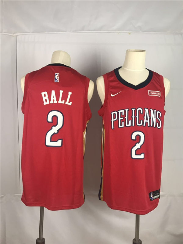 Pelicans 2 Lonzo Ball Red Nike Swingman Jersey