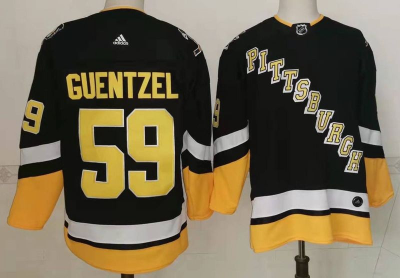 Penguins 59 Jake Guentzel Black 2022 Alternate Adidas Jersey