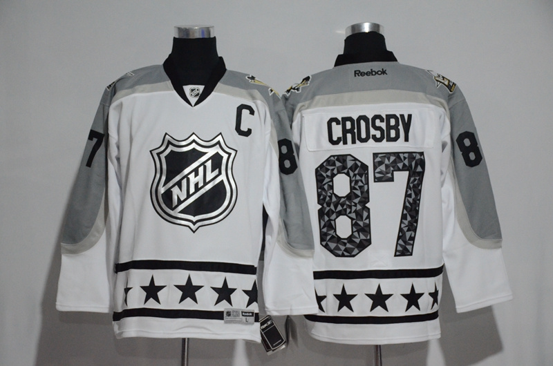Penguins 87 Sidney Crosby 2017 All Star White Stitched NHL Jersey