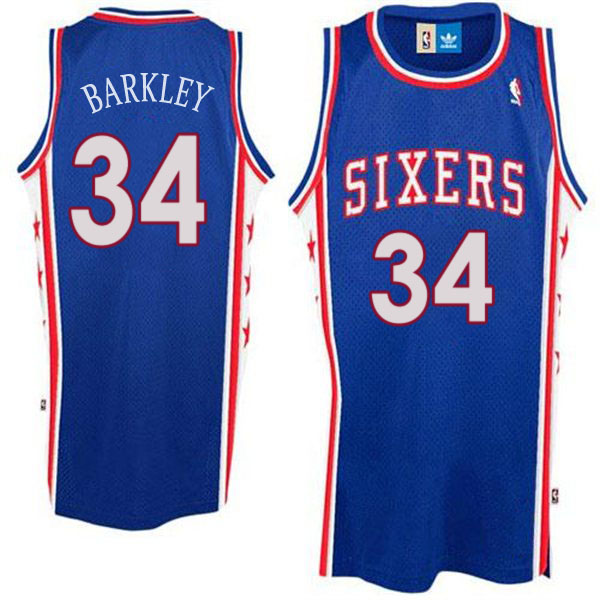 Philadelphia 76ers #34 Charles Barkley Swingman Blue Jersey