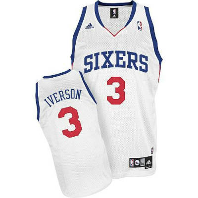 Philadelphia 76ers 3 Allen Iverson Revolution 30 Home Jersey