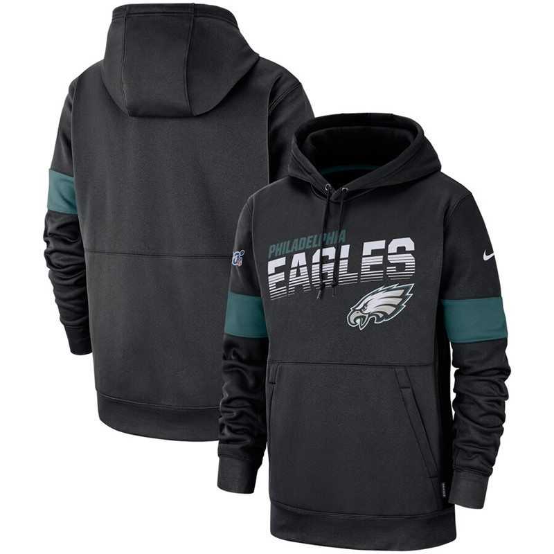 Philadelphia Eagles Nike Sideline Team Logo Performance Pullover Hoodie Black