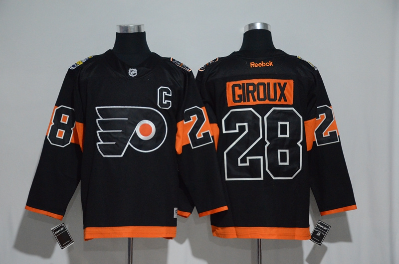 Philadelphia Flyers 28 Claude Giroux Black 2017 Stadium Series Stitched NHL Jersey