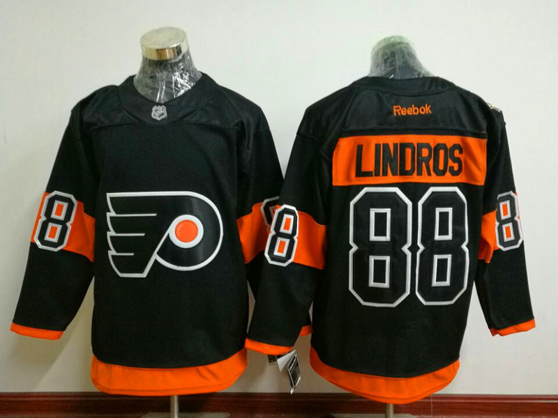 Philadelphia Flyers 88 Eric Lindros Authentic Black 2017 Stadium Series NHL Jersey