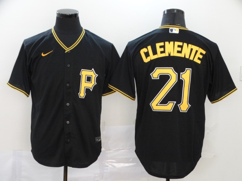 Pirates 21 Roberto Clemente Black 2020 Nike Cool Base Jersey